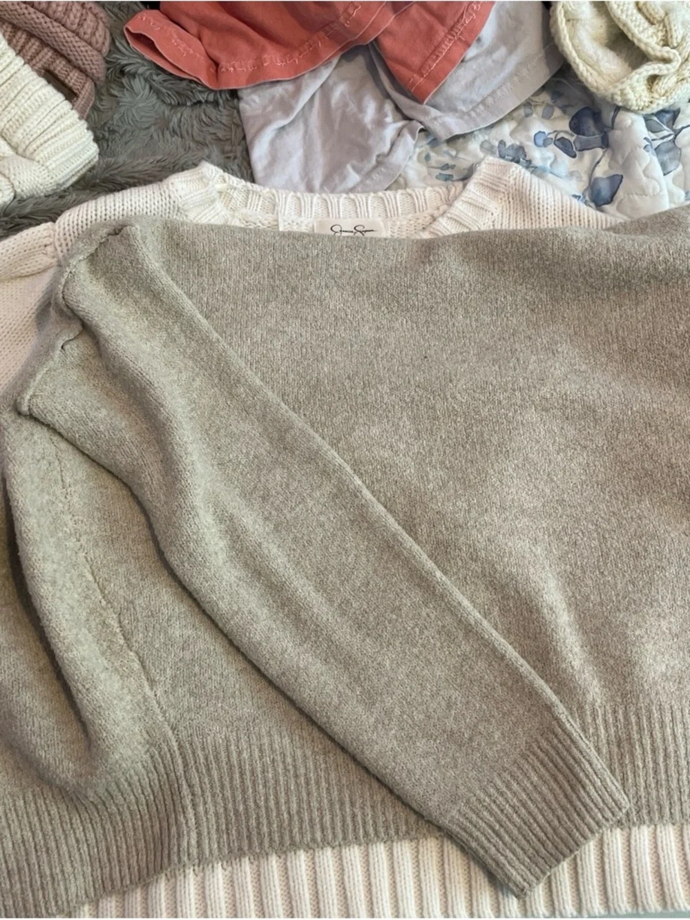 Cozy Neutral Button-Front Women's Sweater Cardigan